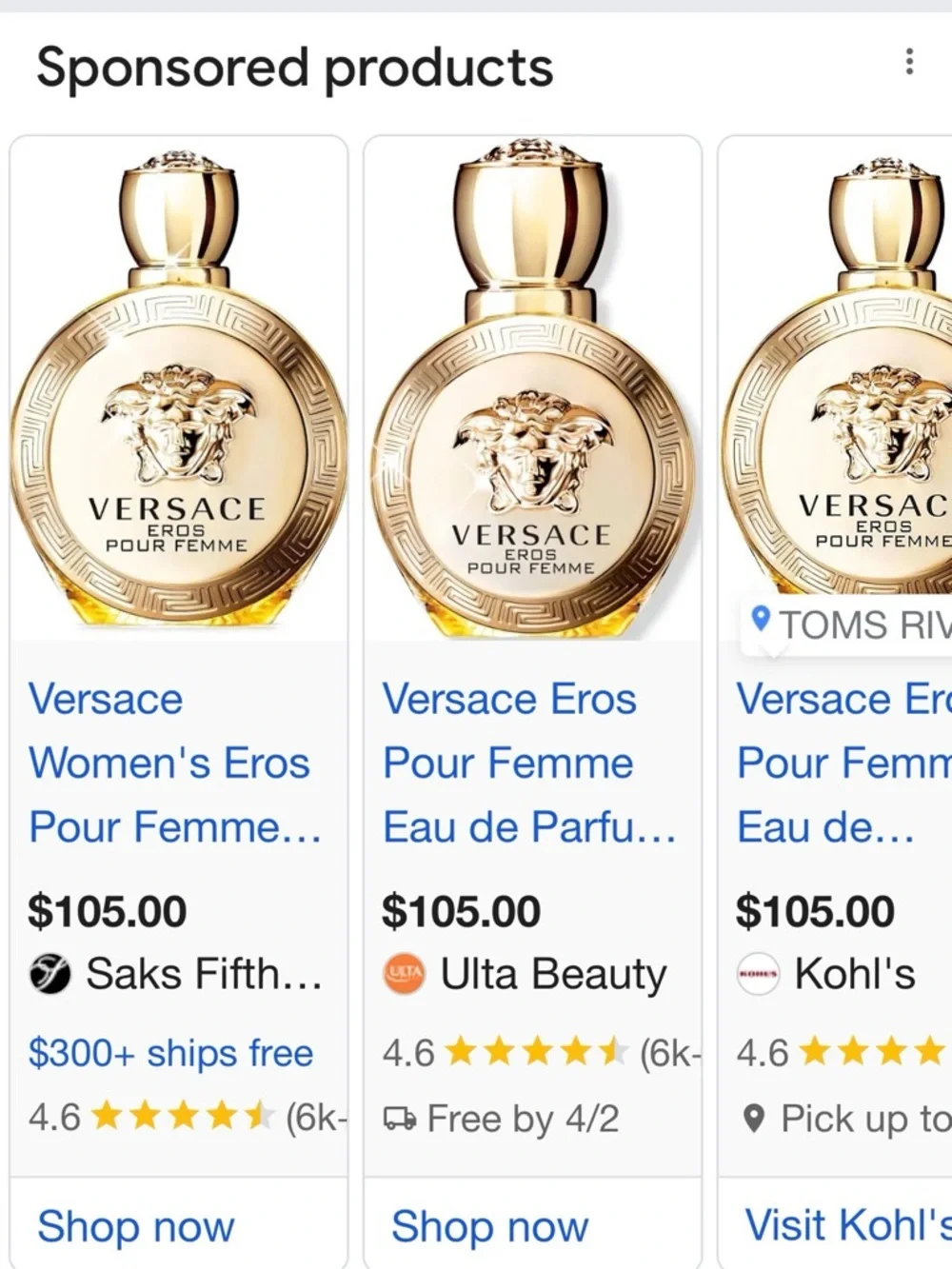 NWT Versace Eros Pour Femme Women's Eau de Parfum - 1.7oz - Picture 8 of 9